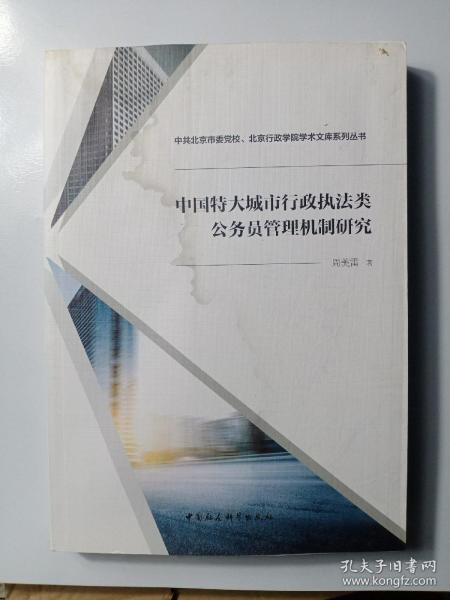 中国特大城市行政执法类公务员管理机制研究