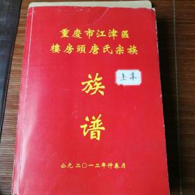 重庆市江津区楼房头唐氏族谱，上下二本一套