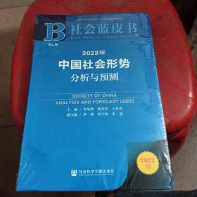 社会蓝皮书：2022年中国社会形势分析与预测未开封，后面书衣有点破损