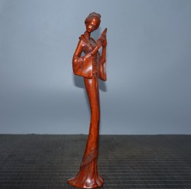 旧藏黄杨木古代仕女，长6cm，宽6.6cm，高29cm，重141g