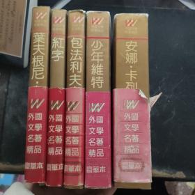 外国文学名著精品 ：少年维特之烦恼浮士德，安娜·卡列尼娜，红字，叶夫根尼·奥涅金，包法利夫人（5册合售）