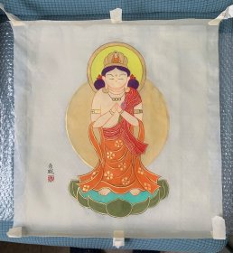 日本，佛画、绢画，描金，菩萨宝像