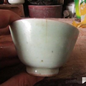 老豆青釉小茶碗0