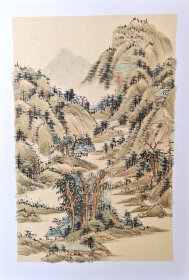 无款A4卡纸仿古山水小品（72）