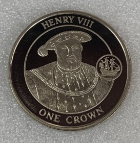 英属直布罗陀2008年亨利八世 克朗型纪念币 38mm 铜镍 稀有