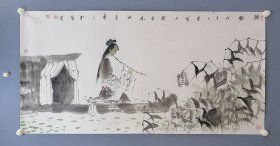 孔维克，精品人物 尺寸 136x66cm 孔维克，中国美术家协会理事、山东省美术家协会常务副主席，山东省政协联谊书画院副院长，世界孔子后裔联谊会副会长。