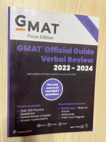 GMAT Focus Edition GMAT Official Guide Verbal Review 2023-2024