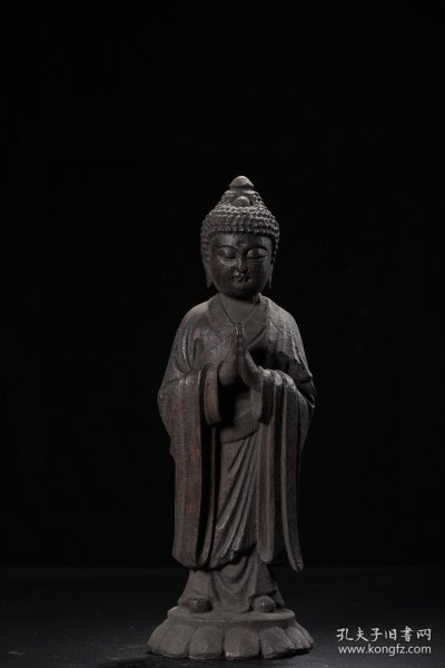 沉香木雕释迦摩尼站像 高32cm 宽11cm 厚10cm 重290克