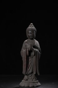 沉香木雕释迦摩尼站像 高32cm 宽11cm 厚10cm 重290克