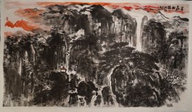 吴冠中入室弟子，中美协大画家墨然老师六尺作品。包真包邮！ 墨然擅长中国山水画。有扎实的传统笔墨功夫和理论修养，并力创融中西风格的富有激情的典雅作品。因其经常赴各地大量写生采风及创作。被业内誉为写生大师。“墨然的艺术实践探索的‘豪华落尽见真淳’的笔墨本体美感和在江南园林来的写意之美”墨然推崇八大、黄宾虹和西方艺术家蒙克与毕加索作品艺术思