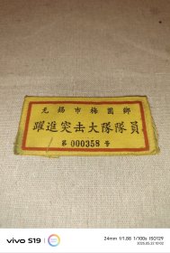 50年代大跃进专题布标:无锡市梅园乡跃进突击大队队员