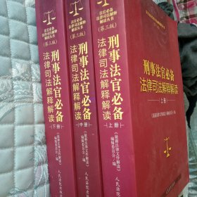 刑事法官必备法律司法解释解读（第三版）（套装上中下册）