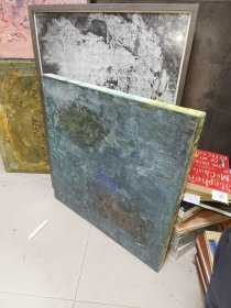 疑是张元老师作品，张元美院教授，综合材料画，四方，大概60×60厘米四方形！仔细看图自定！
