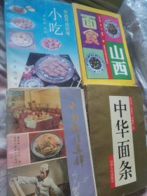 山西面食，陕西传统小吃，中华面条，中国面条集锦。4本合售