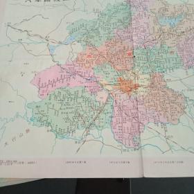《北京市区交通图》《长沙旅行指南》《天津市交通游览图》3张合售