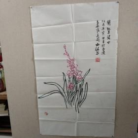 当代已故西北著名画家胡西铭老师2010年妙笔《兰取其姿》，寓意吉祥。（1939年—2023年4月15日），斋号寒香阁，山西临猗县人。有“胡葡萄”之誉，国家一级美术师。2012年度被国际艺术（文化）事业联合会、全球当代艺术家协会、中国文化事业管理委员会评为“国际华人最具影响力艺术大师”。
2023年4月15日晚10点02分，胡西铭因病在西安去世，享年84岁。