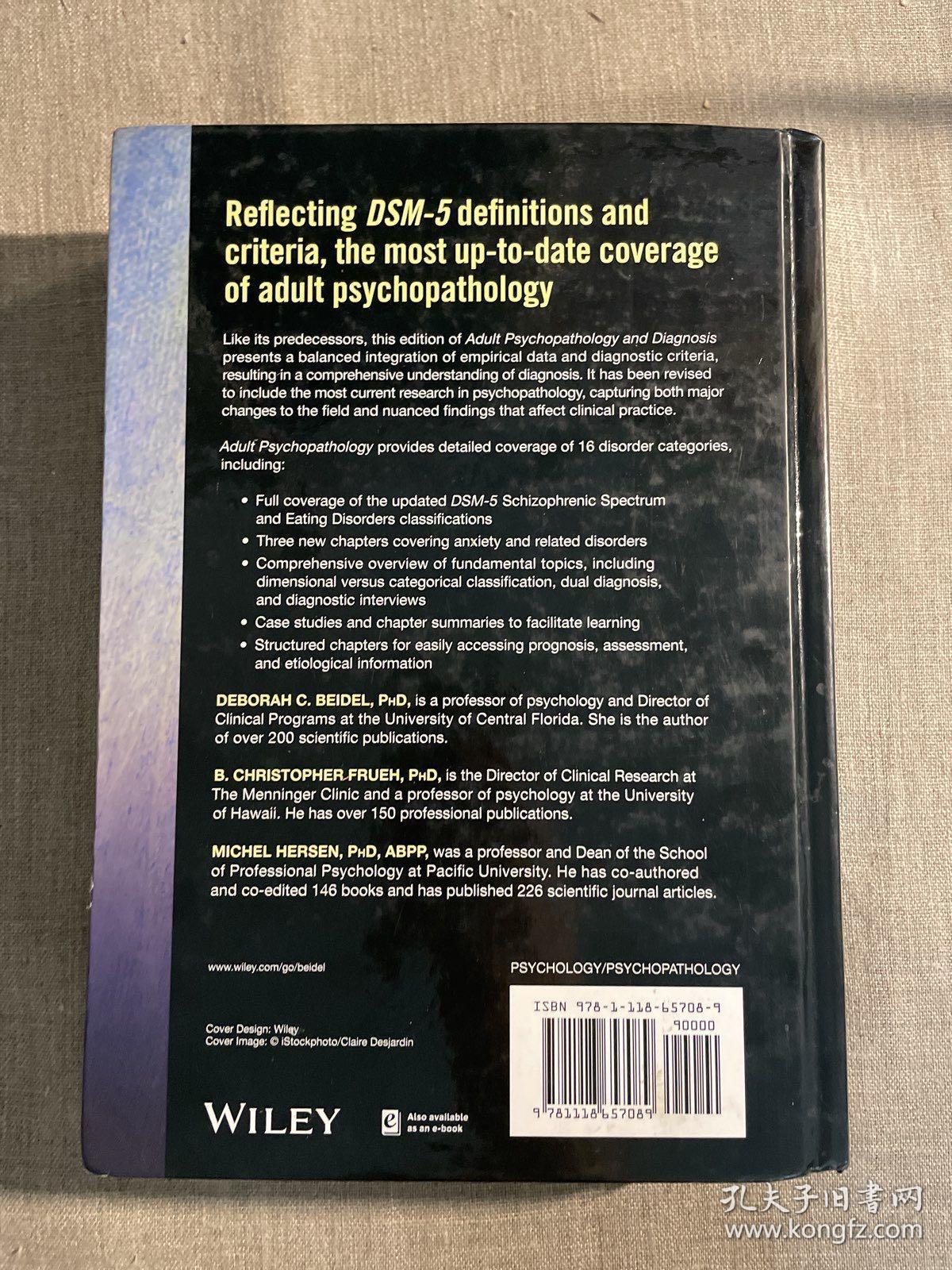 Adult Psychopathology and Diagnosis, 7th Edition 成人精神病理学及其诊断 第七版【英文版，精装无酸纸印刷】裸书1.6公斤重