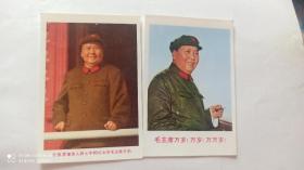 毛主席照片彩色两张