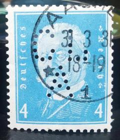96—德国1928凿孔邮票 总统兴登堡 字母“CLA”上品信销