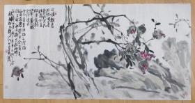 韩沛池，伴月书房主人，1964年生于河北，修业于中央美院国画系。现于北京宋庄，独立书画家。