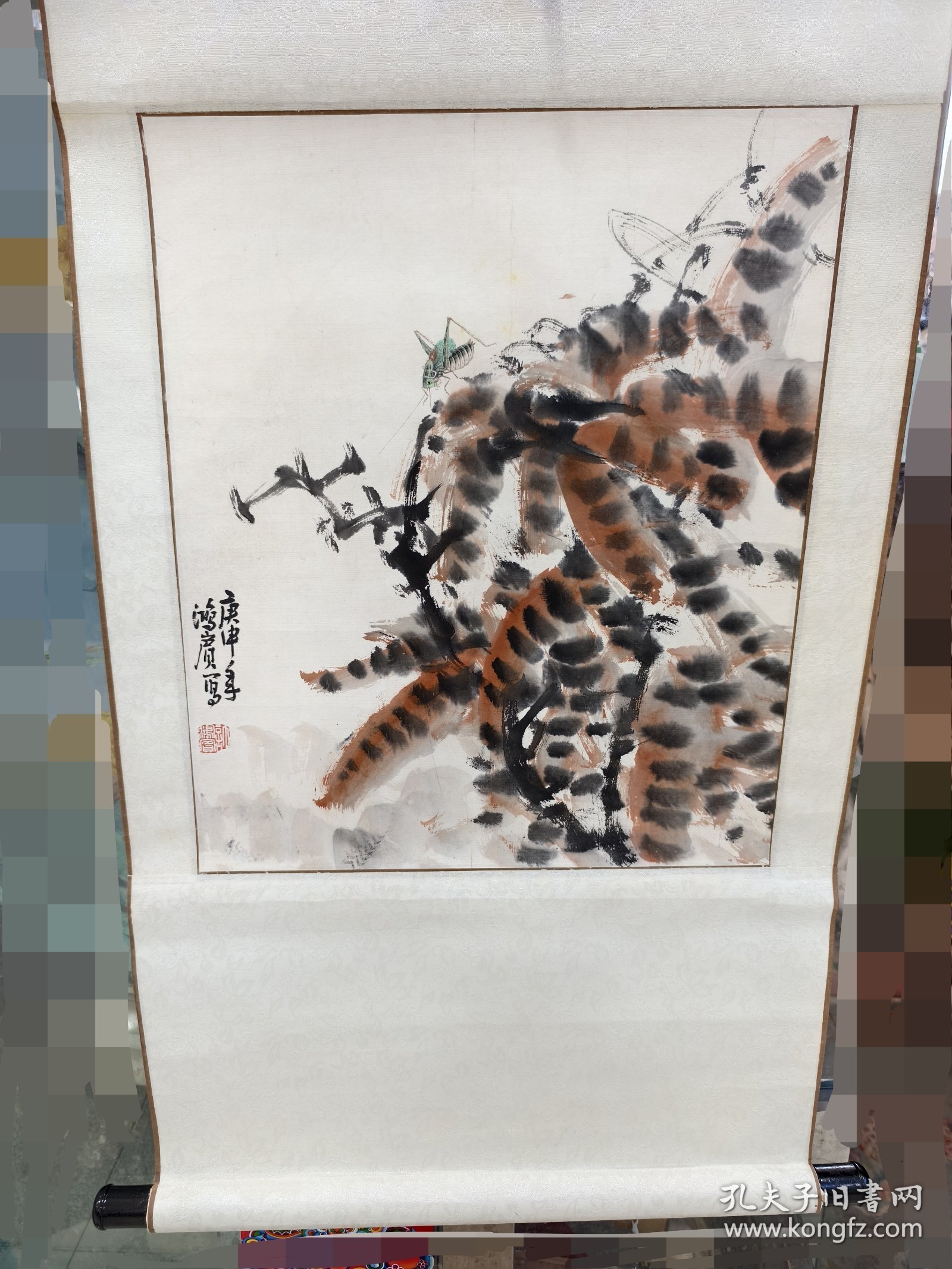 许鸿宾国画纯手绘老气十足原装老裱
