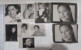 八十年代中外明星剪报图片(有杨澜,沈培艺,陈肖依等)九张合售