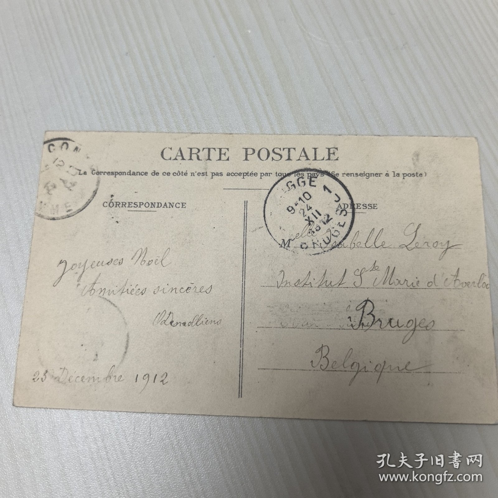 百年实寄明信片【1890～1948】 信札 信函 手写 书信 信函 实寄明信片【 有邮票 加盖印章 珍贵 稀少 文献价值极高】正面文字是主题、反文字是出版社等信息，手写内容及手稿、签名等 可自行翻译 研究， 装册 装框欣赏都非常漂亮有意思。百年实寄明信片编号4550