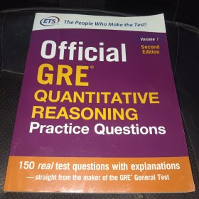 Official GRE,Quantitative Reasoning Practice Questions Volume 1 Second Edition(英文原版，正版实拍，内页干净)