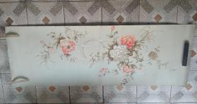 陆之甫 1986年设计画作 床单被单原稿(春光美)之一花月图案