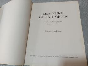 1967年，英文原版，布面精装带书衣，加州大学出版社，大量黑白彩色插图，mealybugs in California，加州虱子