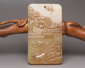 和田玉牛牌
