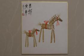 【包手绘】日本回流老画 民国时期和风浮世绘卡纸画（带背板）54