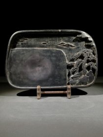 端砚山水美景款:钱元章