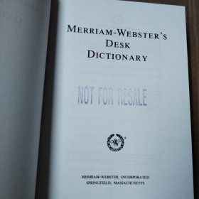 MerriamWebster`s Desk Dictionary