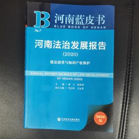 河南蓝皮书：河南法治发展报告（2020）（10柜外中）