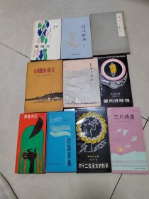 裁缝鸟，落叶时雨，烙印，长河日夜流，中国的微笑，诗海采珠，爱的日环蚀，青春诗历，对十二位巫女的祈求，三月诗选共计十本合售