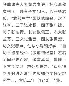 民国 黄岩望族  张季庸  夫人（柯氏）画像（图一二）是王启东岳母。珍贵的家族影像资料。（图六是资料图片）详细介绍请阅读每张图片。