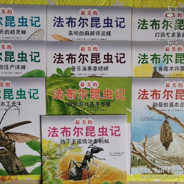 最美的法布尔昆虫记：10本合售（优美图画+生动文字+趣味实验+法布尔生活故事=最值得珍藏的）