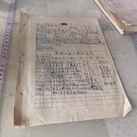 1956临时人员登记表 南通商立小学新港镇公社等