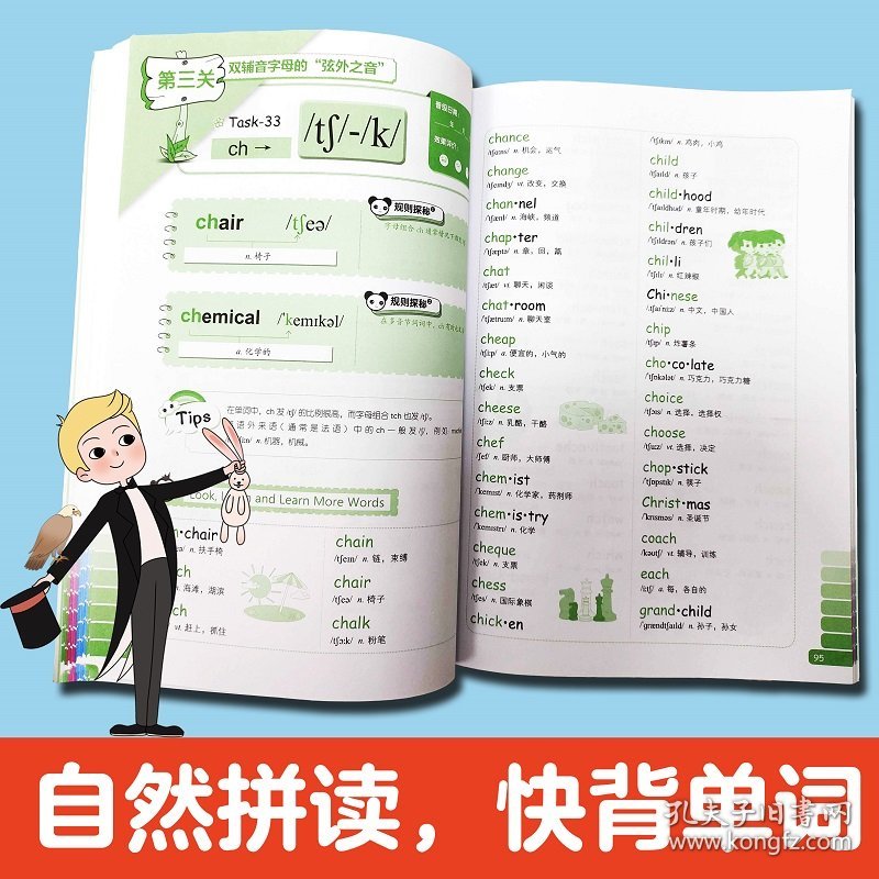 图解自然拼读72变 速记剑桥KET 2000词