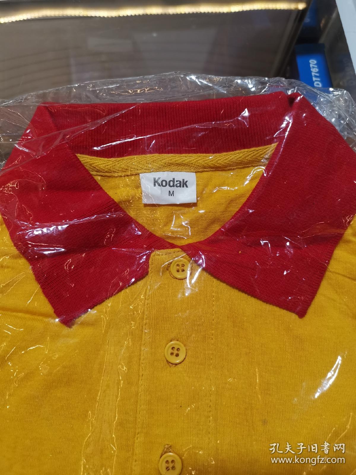 T恤  柯达正黄标色红领短袖体恤（运费多退少补，多余的运费会随商品一起寄回）