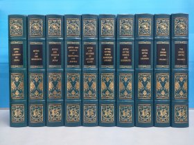 Myths and Legends 《神话传说》10卷全 ，包括古代中国、古代希腊、古代埃及、古代巴比伦、日本、印度、北美印第安、斯堪地那维亚等世界各地精美的神话传说。Easton Press， 真皮精装，三面刷金，豪华装帧，价格优惠，开本长宽23.5*16CM（另有附图）