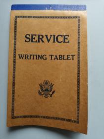 SERVICE WRITING TABLET（早期英文空白记录本）