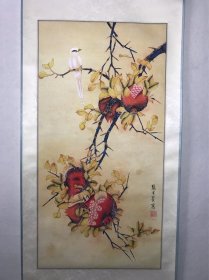 张其翼
82.5*45cm立轴
张其翼是我国20世纪杰出的花鸟画家之一，擅画各种禽鸟、猿猴等，兼工带写，独树一帜。