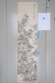 冯超然山水单片未装裱139 x 34 cm(近代仿品)