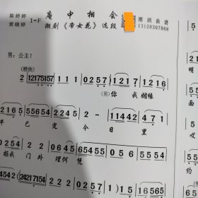 庵中相会《帝女花》陈婷婷 黄晓婷 潮剧曲谱 广东汕头潮剧院潮剧团二团一团专业 潮汕潮剧唱段大全剧本简谱