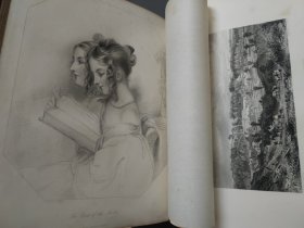 1850年份出版的钢版画作品集 1套3卷《FISHERS DRAWING ROOM SCRAP BOOK》