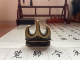 民国时期 铜笔搁 笔山子