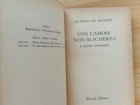 意大利语书 CON L'AMORE NON SI SCHERZA ALFRED DE MUSSET