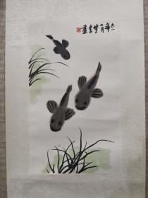 海派画家 来楚生 国画一幅，尺寸48x28厘米，